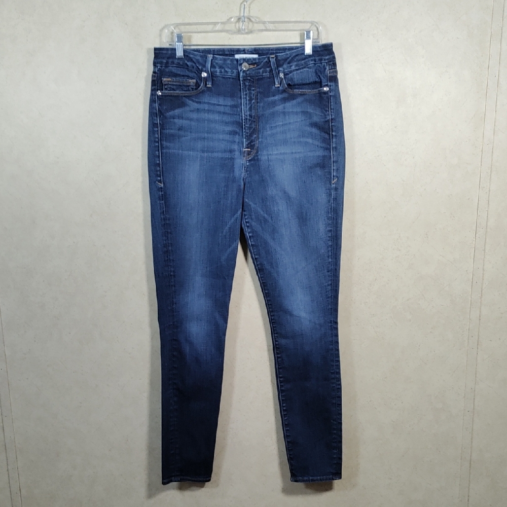 I171 Good American Good Waist tapered leg jeans 12 / 31 EUC